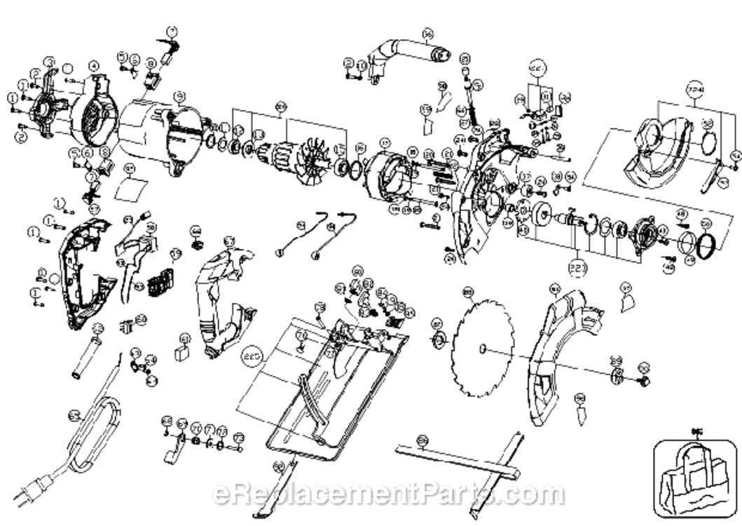 Page A Diagram and Parts List for PC15CSLK  Porter Cable Circular Saw